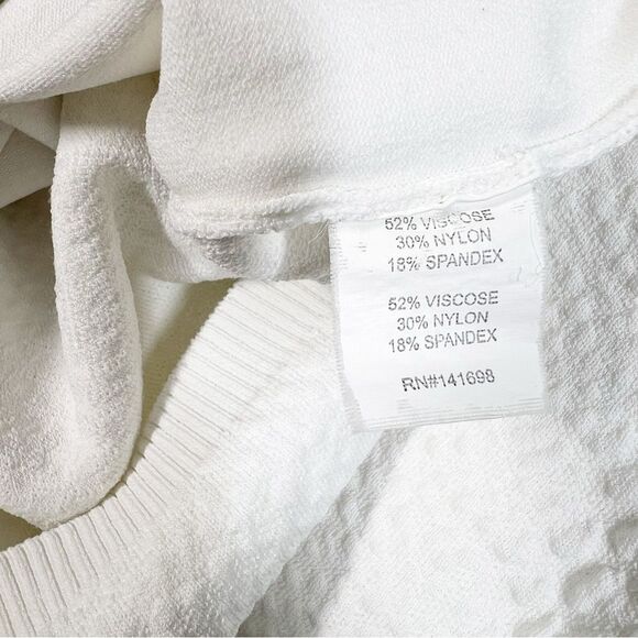 Ramy Brook Women’s Size XS Cream White Oversized Textured Sweater Crop Top - Picture 5 of 7